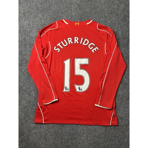 Mens Soccer Liverpool Daniel Sturridge 15 Home 2014–2015 Red Jersey, Size XL